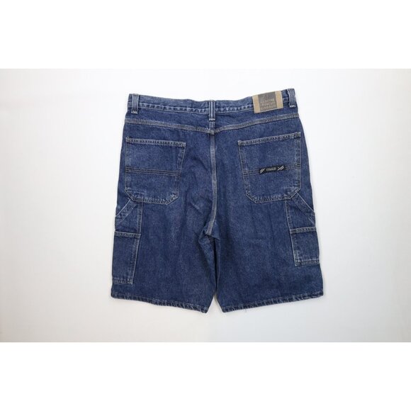 Deadstock Vtg 90s Marithe Francois Girbaud Mens 38 Spell Out Baggy Denim Shorts - Picture 11 of 16